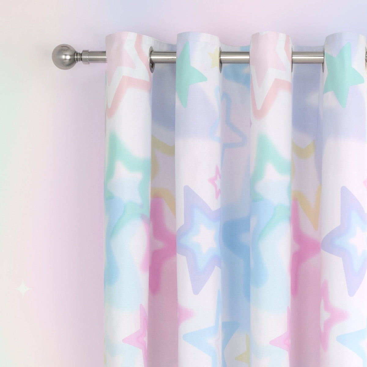 Catherine Lansfield Reversible Ombre Stars White Curtains 66x72" from You Know Who's