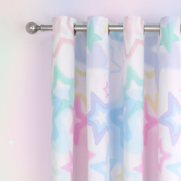 Catherine Lansfield Reversible Ombre Stars White Curtains 66x72" from You Know Who's