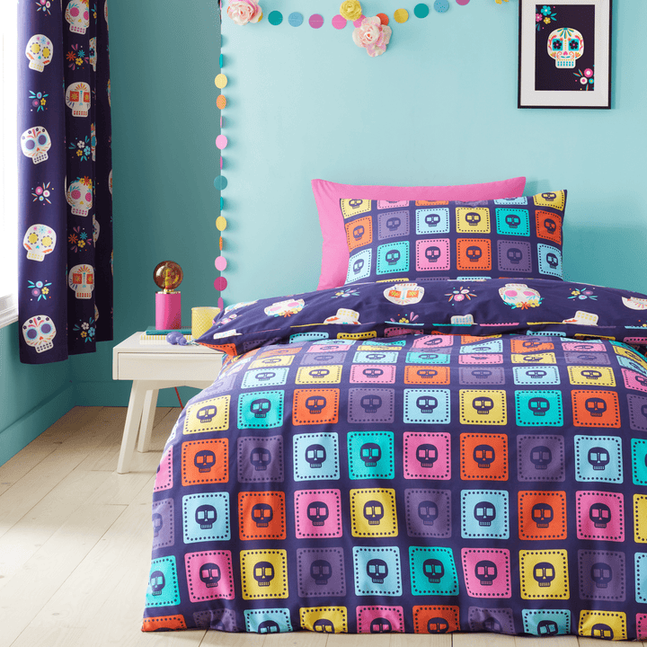 Catherine Lansfield Reversible Sugar Skulls Duvet from You Know Who's
