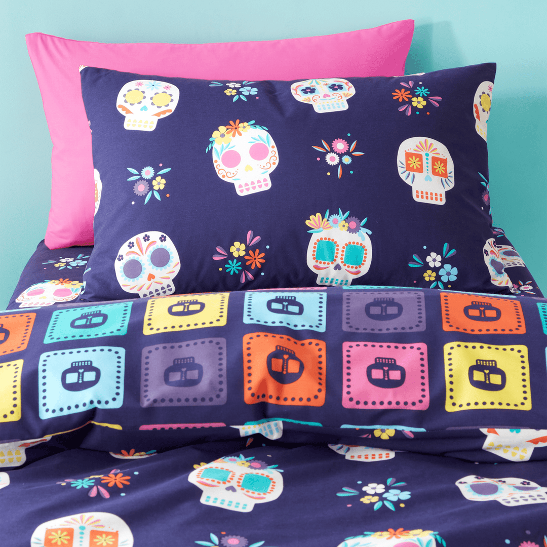 Catherine Lansfield Reversible Sugar Skulls Duvet from You Know Who's
