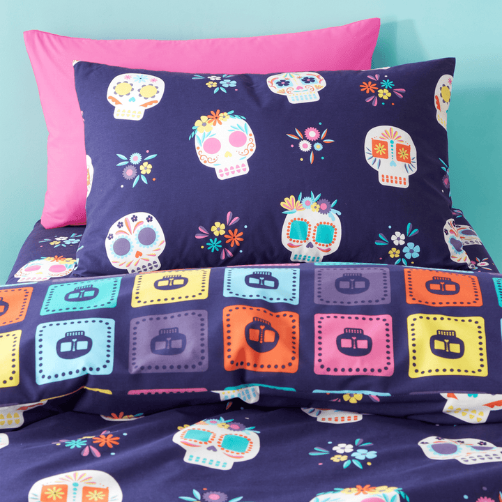 Catherine Lansfield Reversible Sugar Skulls Duvet from You Know Who's