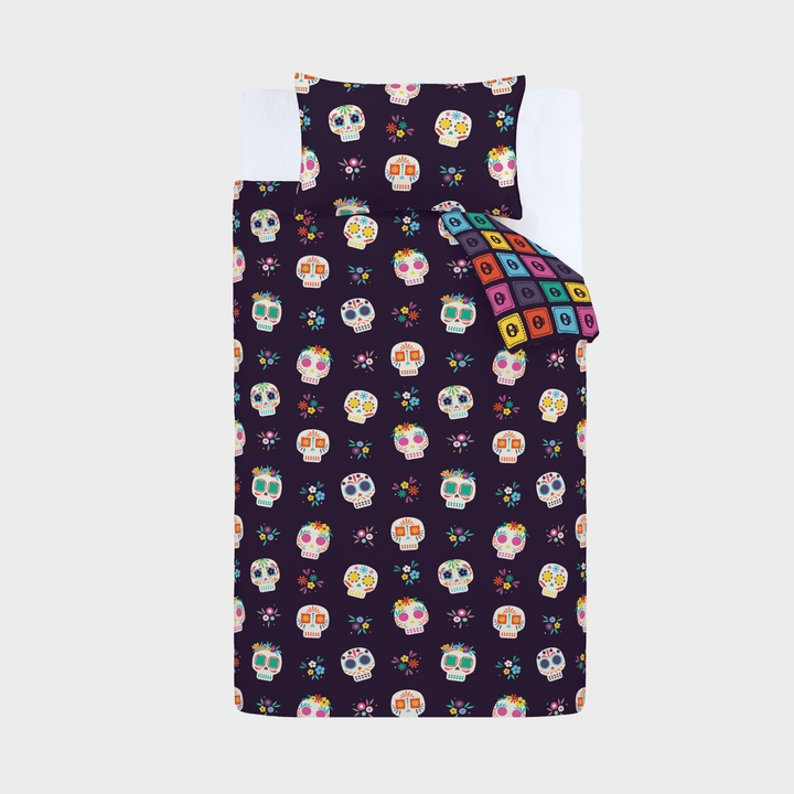 Catherine Lansfield Reversible Sugar Skulls Duvet from You Know Who's