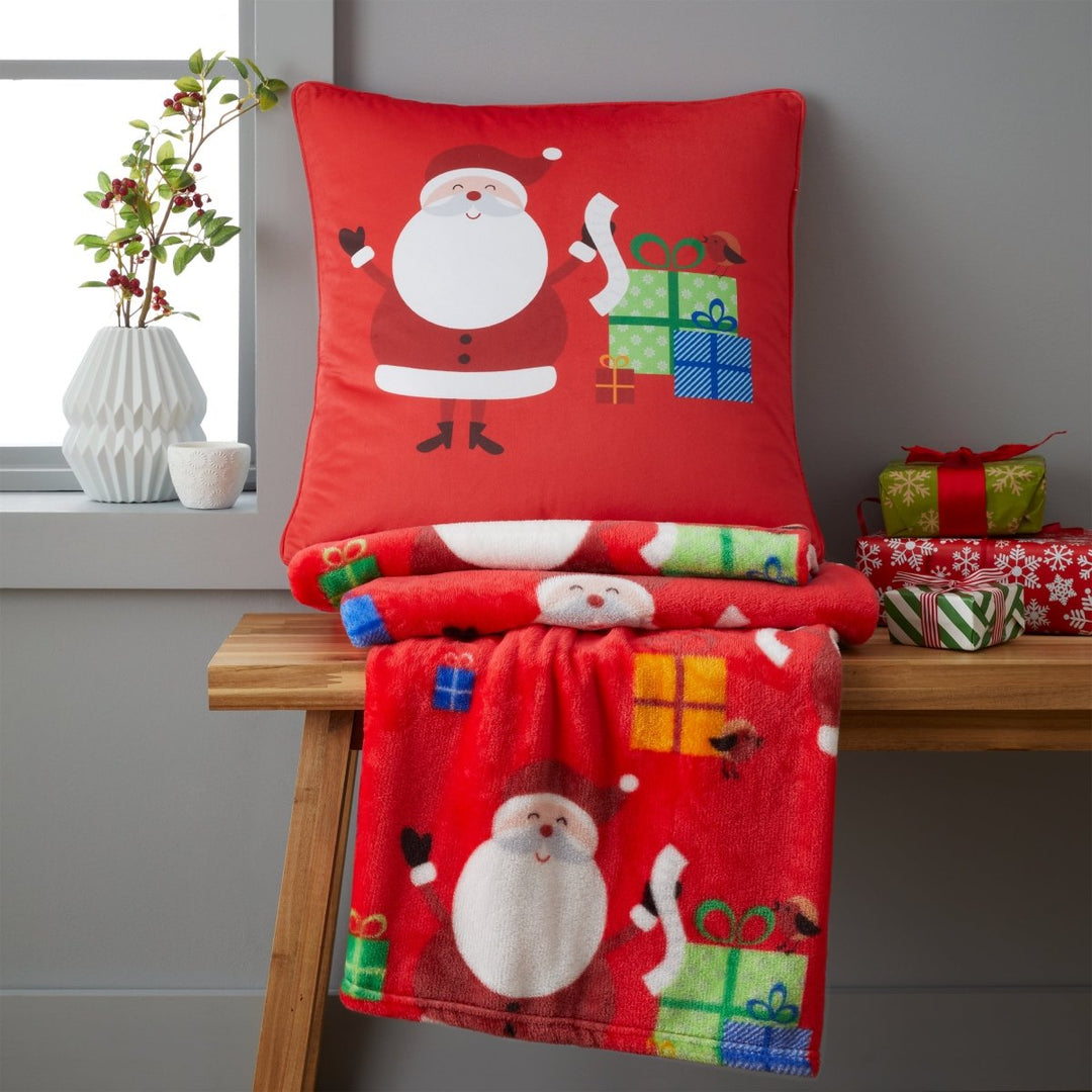 Catherine Lansfield Santa Cushion (43cm x 43cm) from You Know Who's