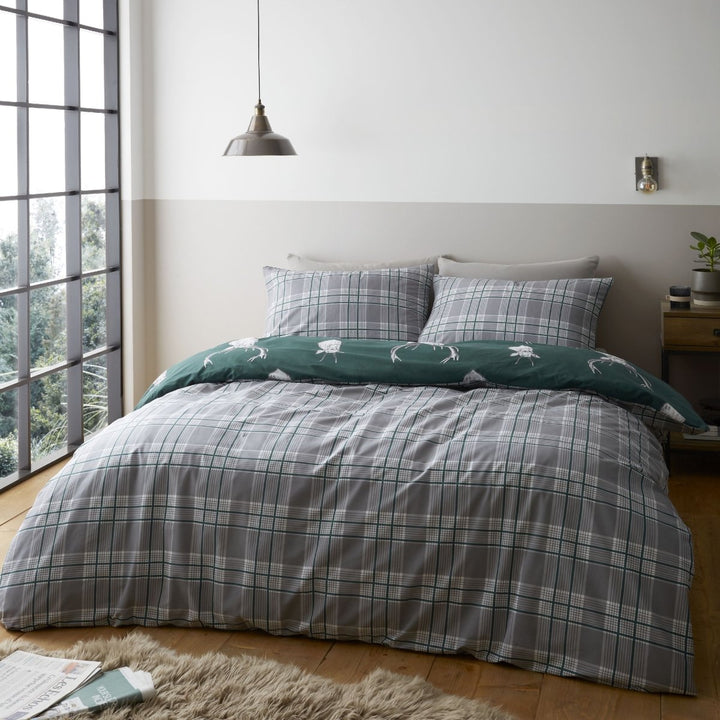 Catherine Lansfield Stag Check Duvet Cover from You Know Who's