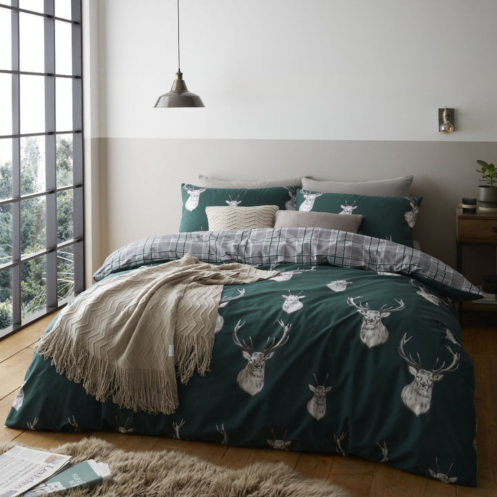 Catherine Lansfield Stag Check Duvet Cover from You Know Who's