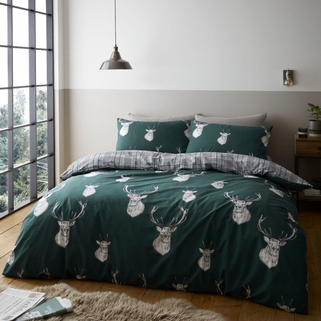 Catherine Lansfield Stag Check Duvet Cover from You Know Who's