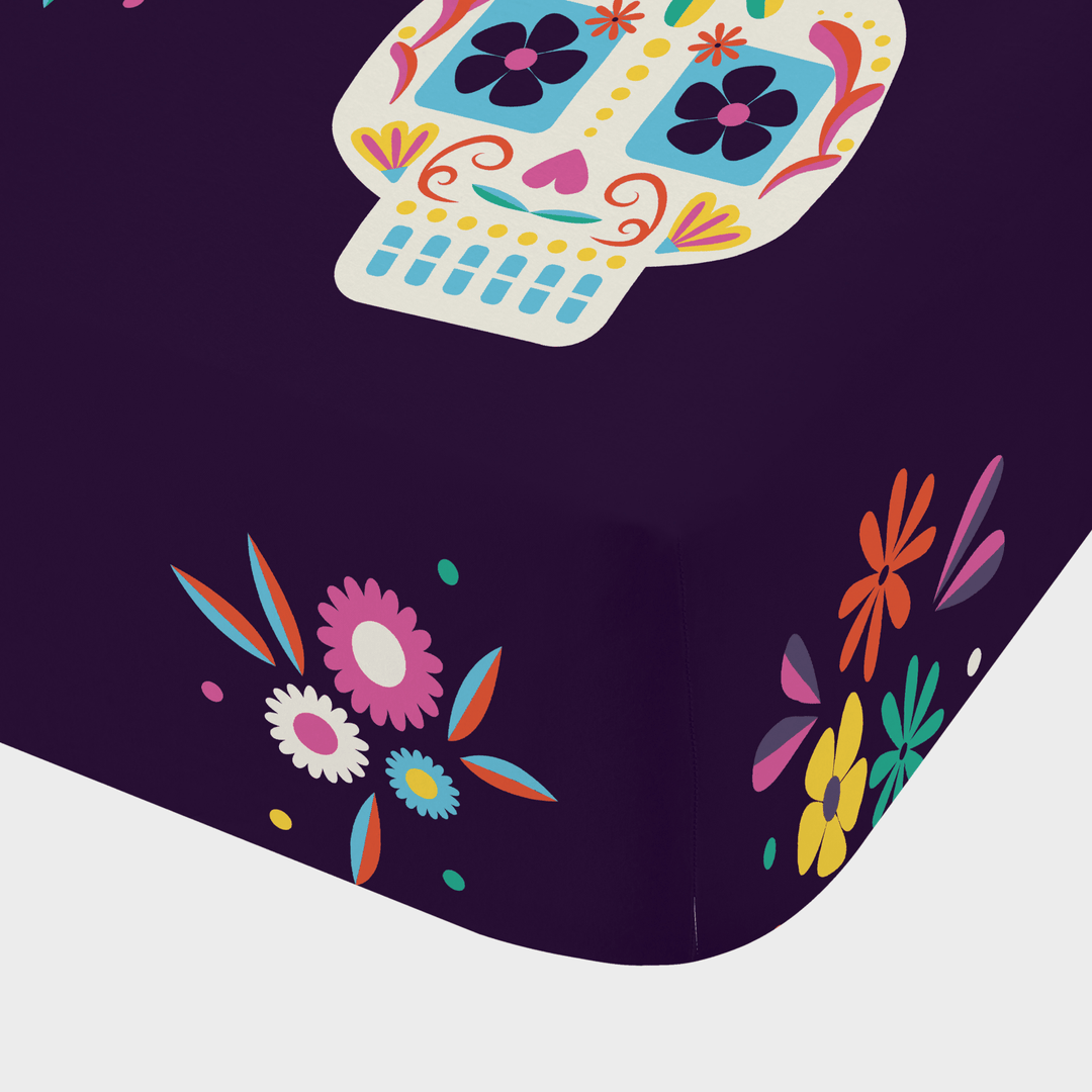 Catherine Lansfield Sugar Skulls Fitted Sheet from You Know Who's