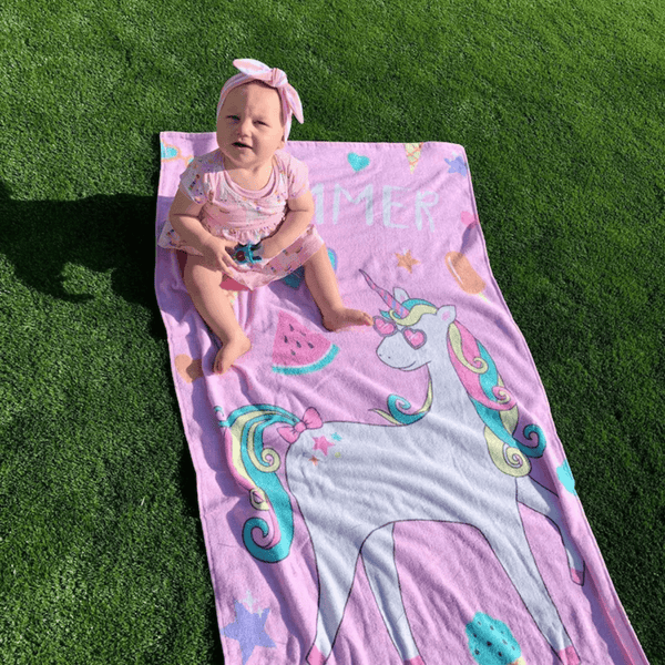 Catherine Lansfield Summer Unicorn Multi Beach Towel from You Know Who's
