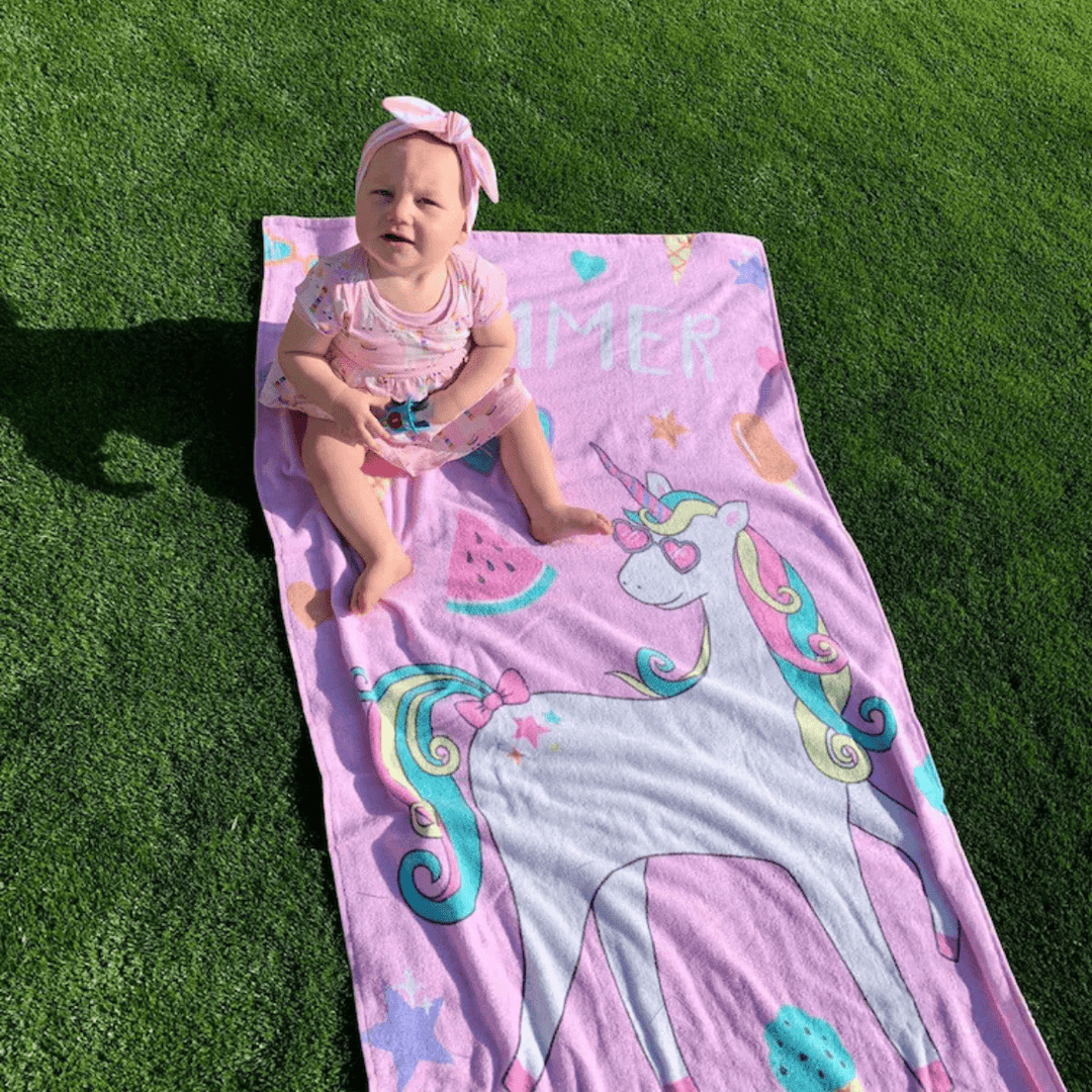 Catherine Lansfield Summer Unicorn Multi Beach Towel from You Know Who's