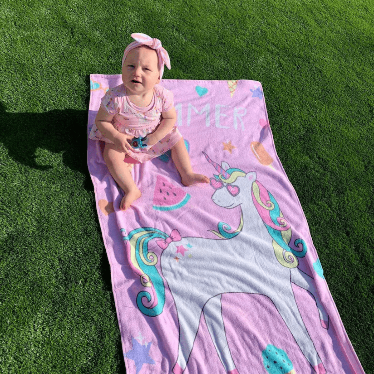 Catherine Lansfield Summer Unicorn Multi Beach Towel from You Know Who's
