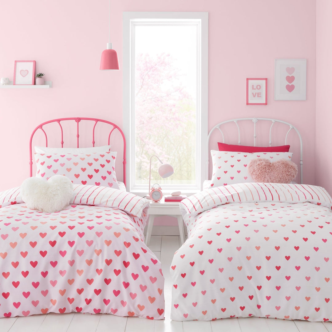 Catherine Lansfield Twin Pack Heart Duvet Set from You Know Who's