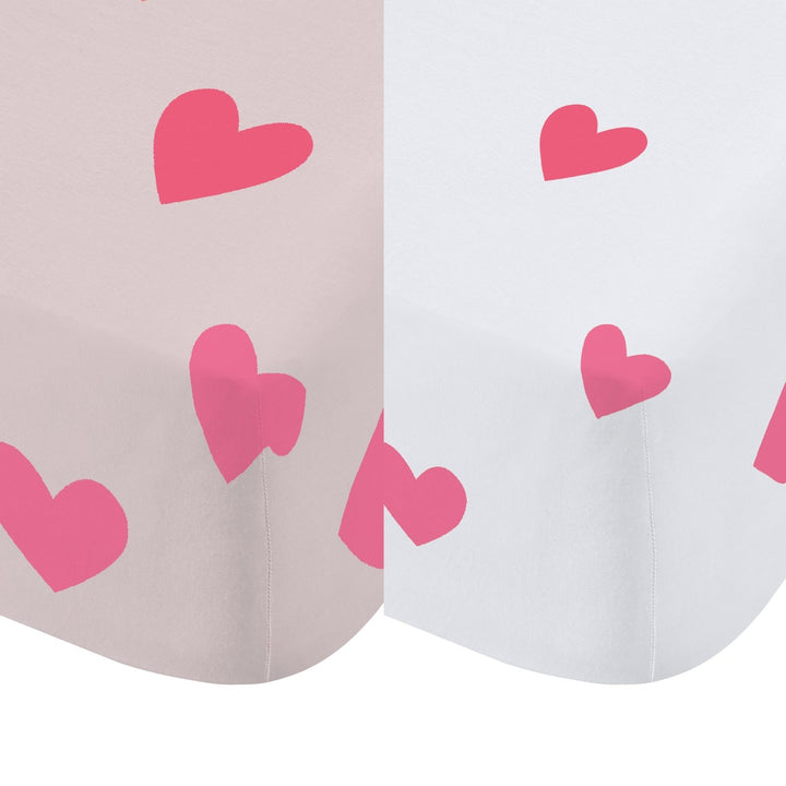 Catherine Lansfield Twin Pack Heart Fitted Sheet from You Know Who's
