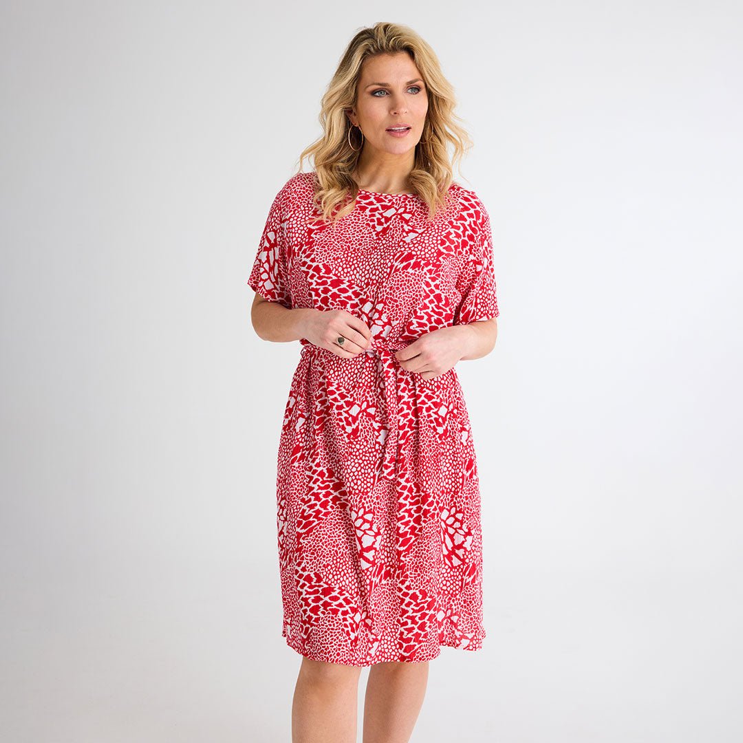 Cayenne Giraffe Print Crinkle Dress from You Know Who's