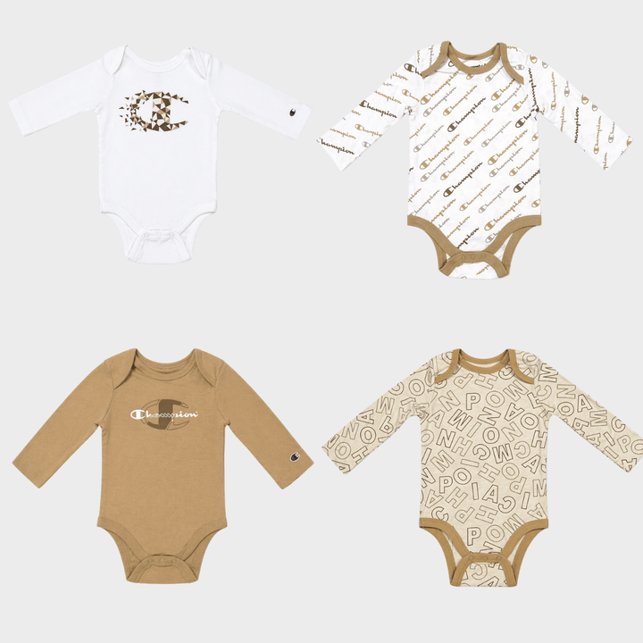 Champion 4 pack bodysuits from You Know Who's