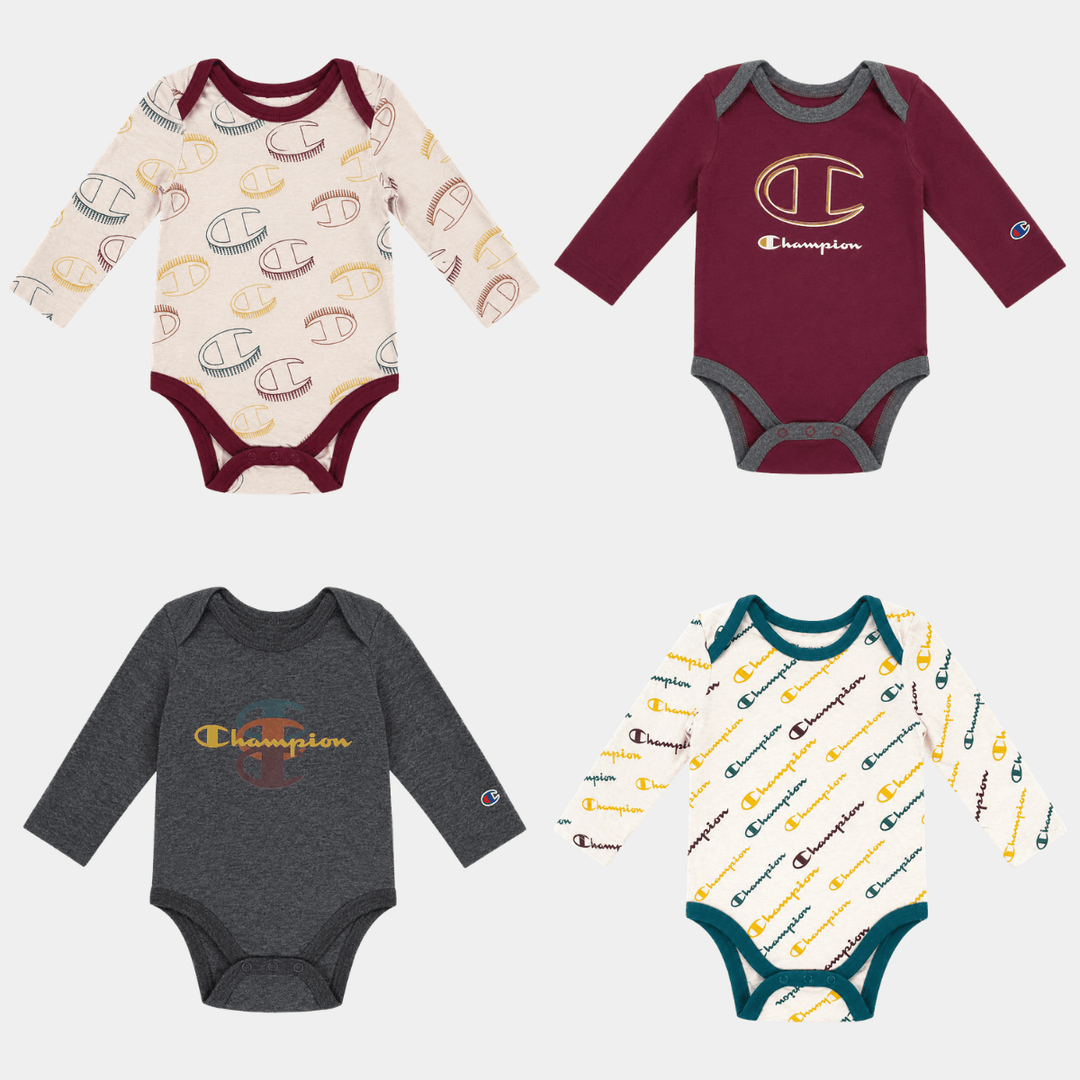 Champion 4 pack bodysuits Maroon from You Know Who's