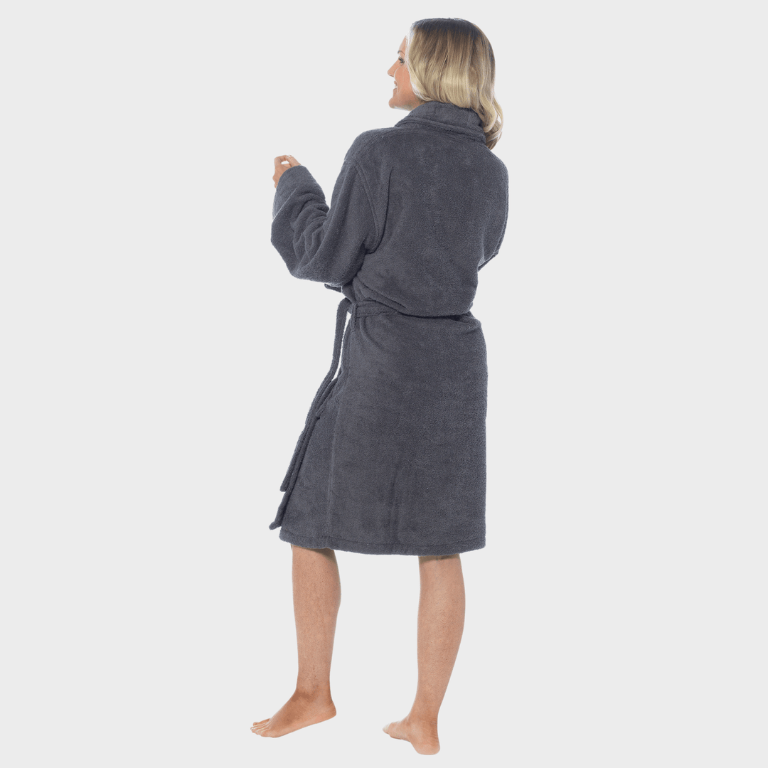 Charcoal Shawl Collar Towel Robe from You Know Who's