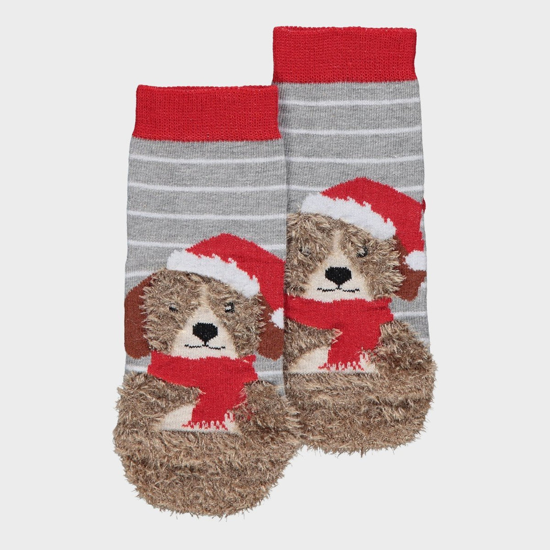 Childrens Striped Christmas Dog Sock from You Know Who's