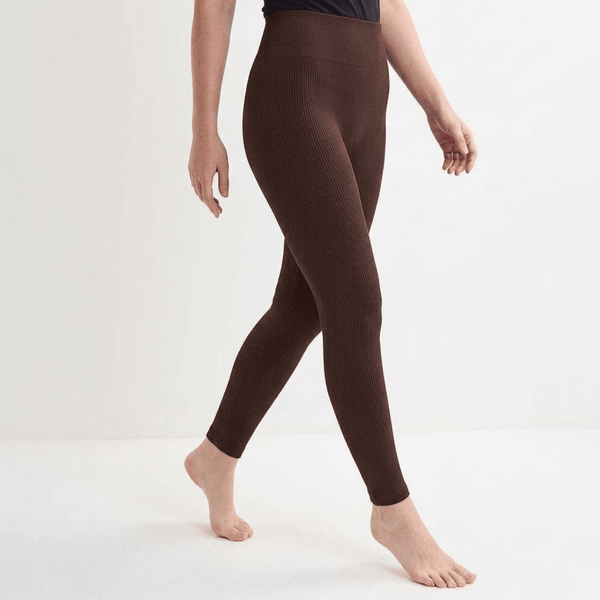 Chocolate Herringbone Fleece Lined Leggings from You Know Who's