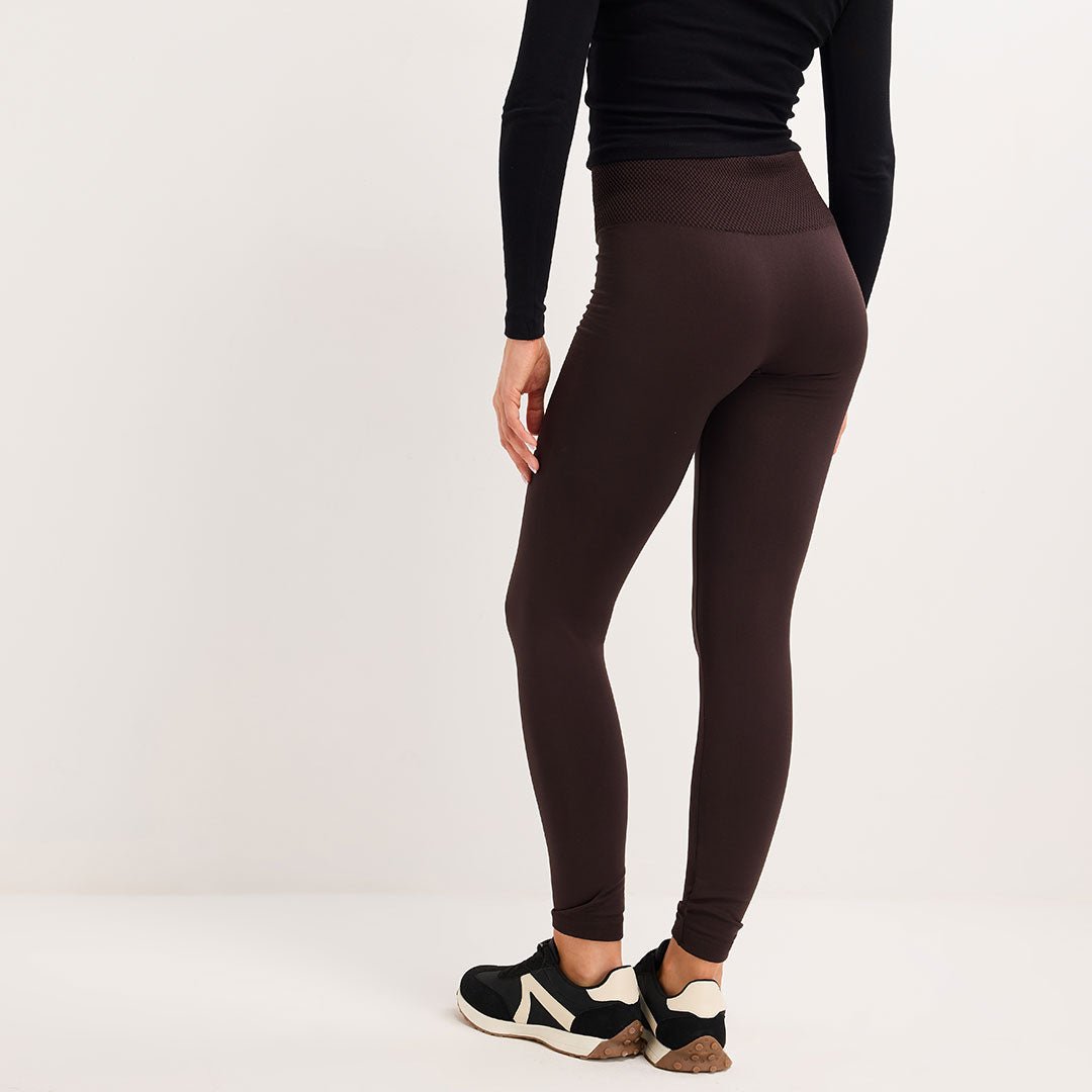 Chocolate High Waisted Fleece Lined Leggings from You Know Who's