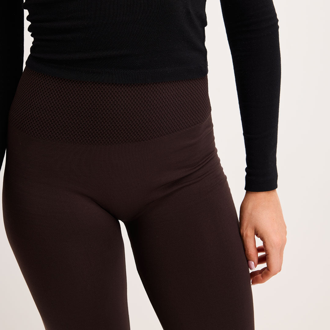 Chocolate High Waisted Fleece Lined Leggings from You Know Who's