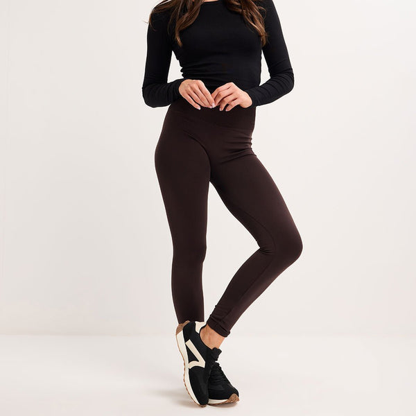 Chocolate High Waisted Fleece Lined Leggings from You Know Who's