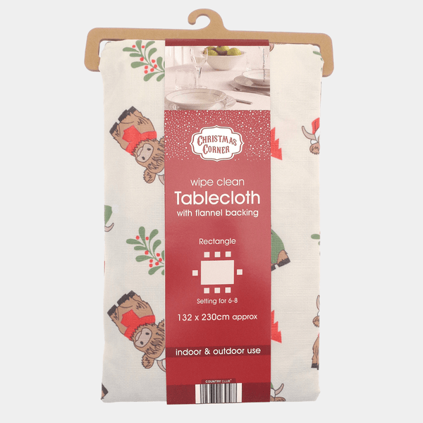 Christmas Kisses Wipe Clean Tablecloth from You Know Who's