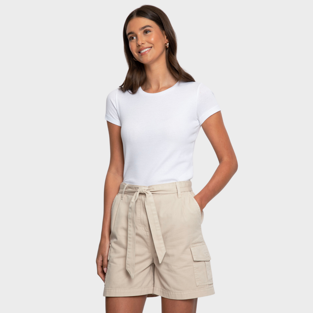 Threadbare Ladies Stone Shorts