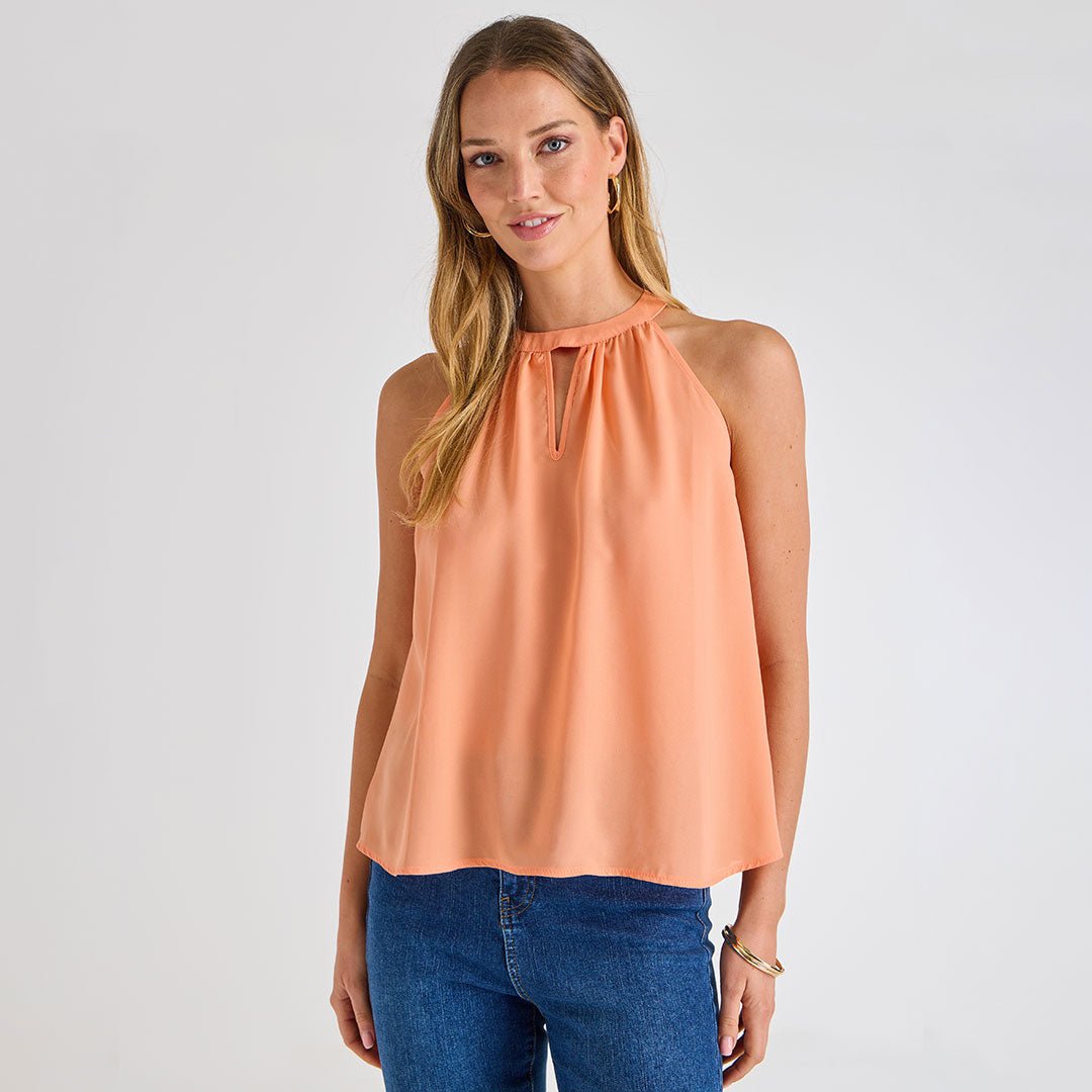 Coral Halter Neck Top from You Know Who's