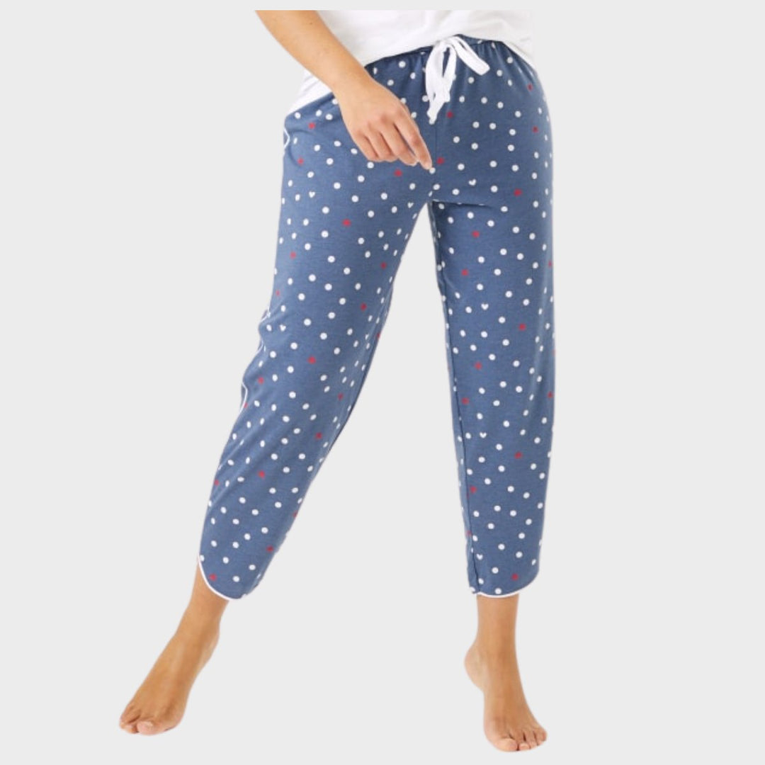 Cotton Rich Blue Spot Pyjama Bottoms from You Know Who's