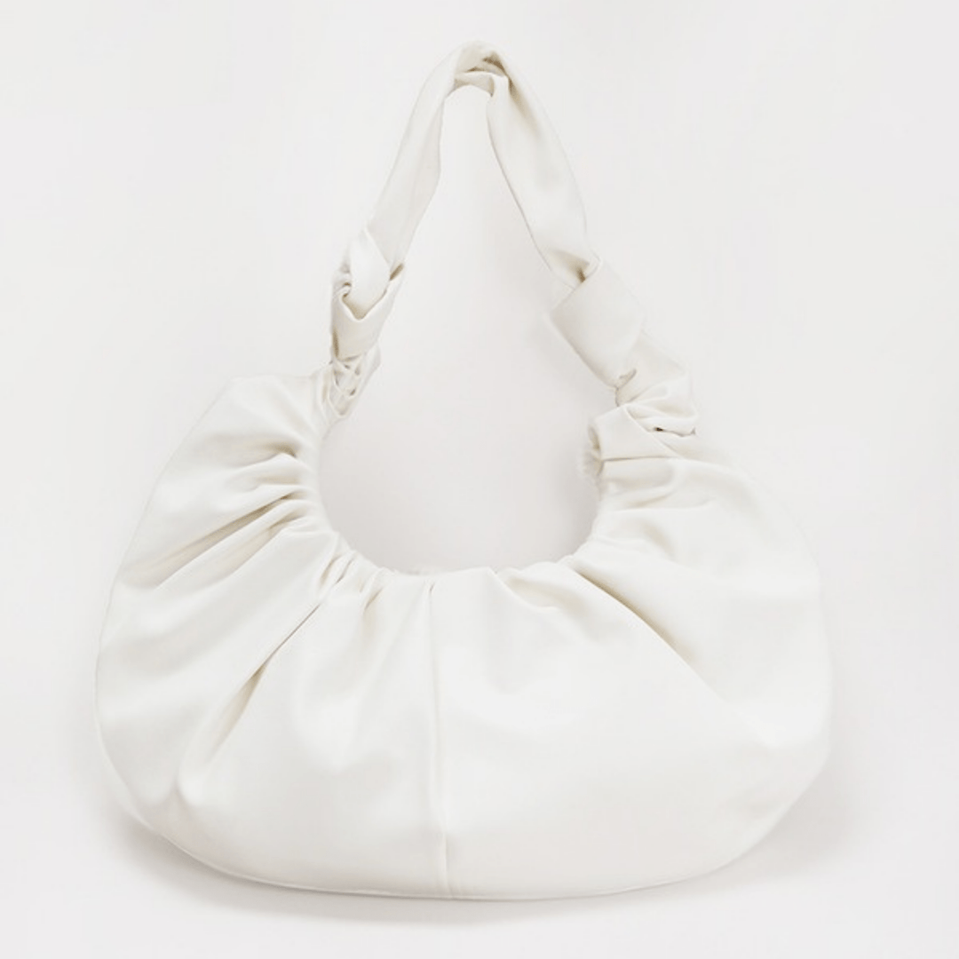 Cream Ruched Shoulder Bag from You Know Who's