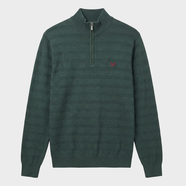 Men's Green 1/4 Zip Jumper