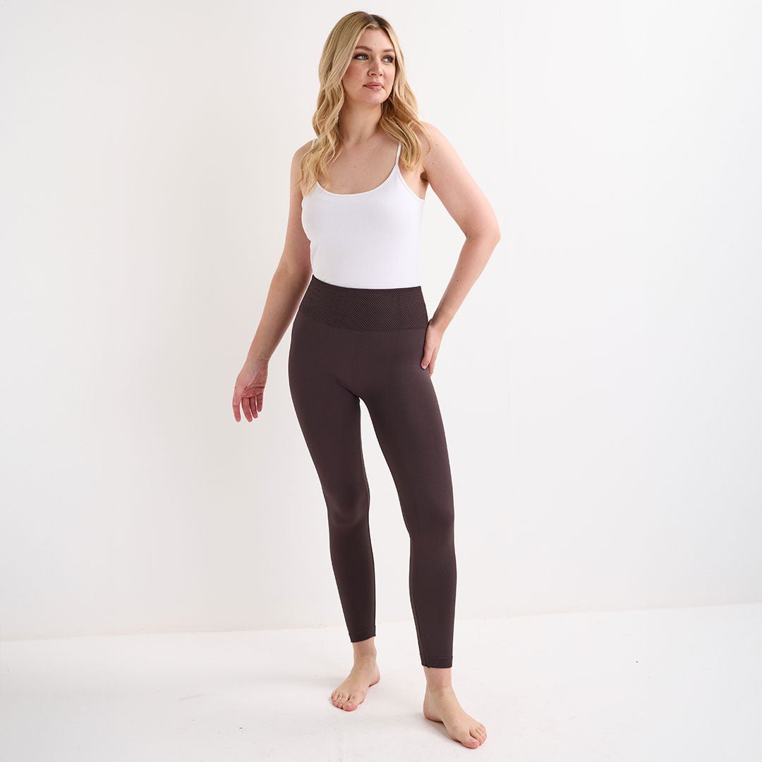 Dark Grey High Waisted Fleece Lined Leggings from You Know Who's