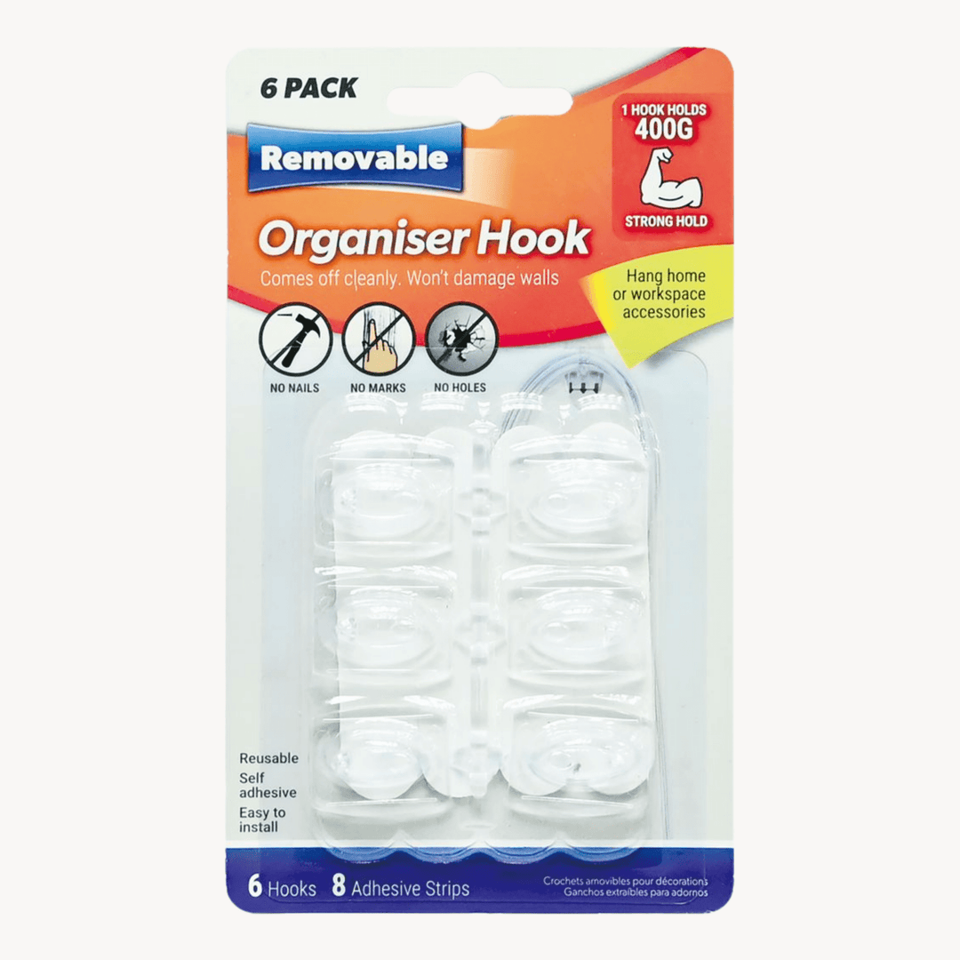 Decorating Clear Removable Hook 6pk from You Know Who's