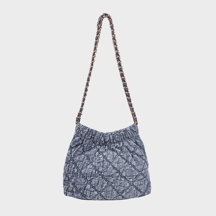 Denim Blue Quilted Chain Shoulder Bag from You Know Who's