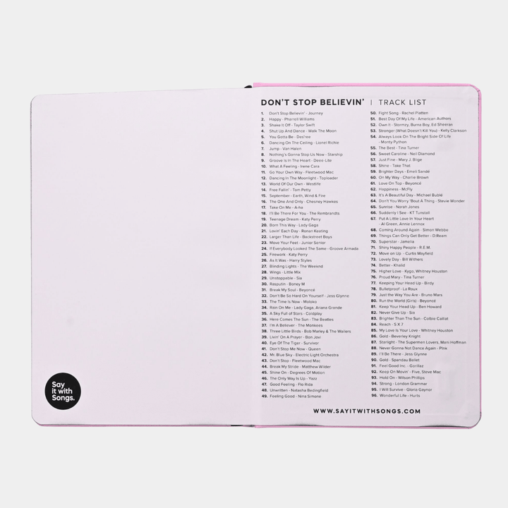 'Dont Stop Believing" A5 Song Notebook from You Know Who's