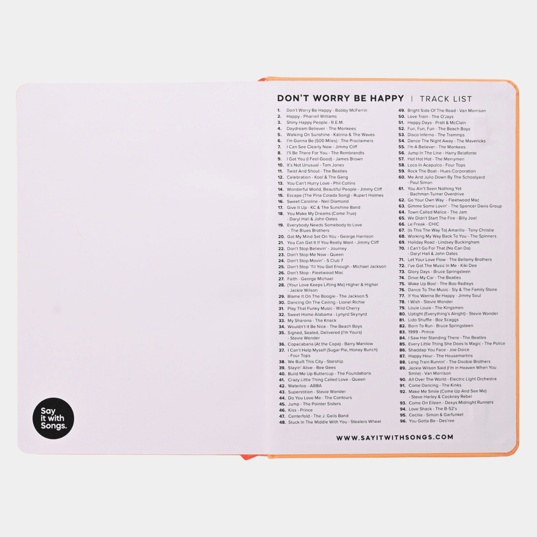 'Dont Worry, Be Happy" A5 Song Notebook from You Know Who's