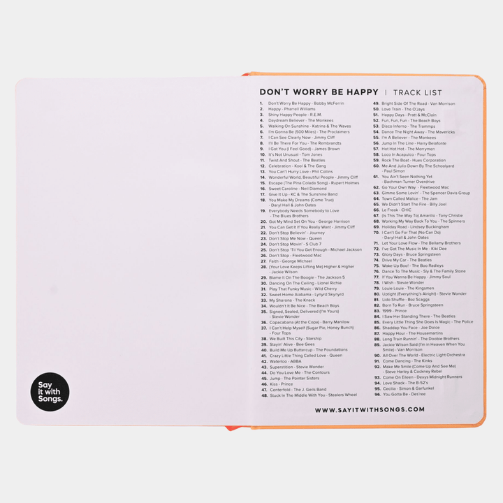 'Dont Worry, Be Happy" A5 Song Notebook from You Know Who's
