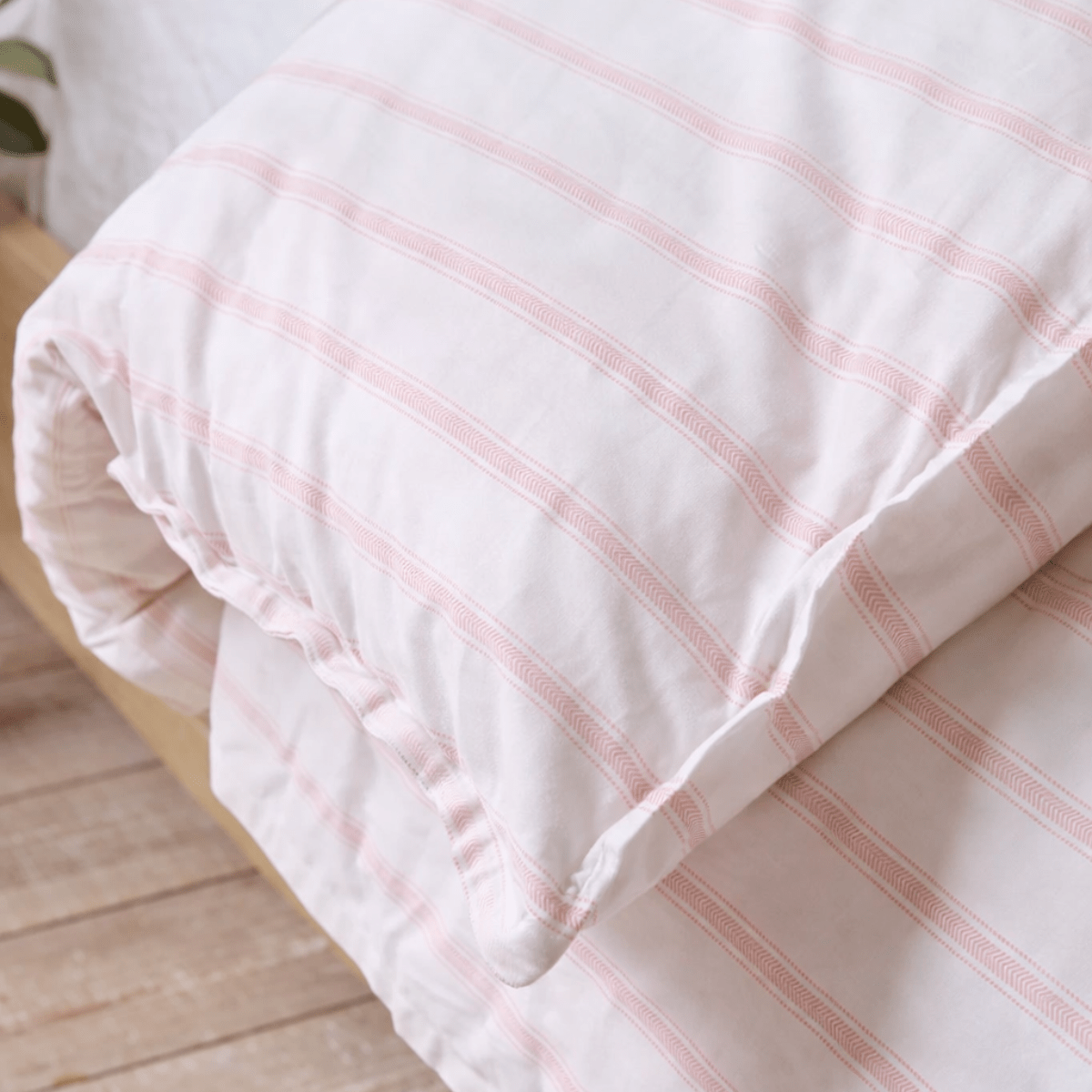 Dusk Pink Chevron Stripe Duvet - Duvet Cover Only from You Know Who's