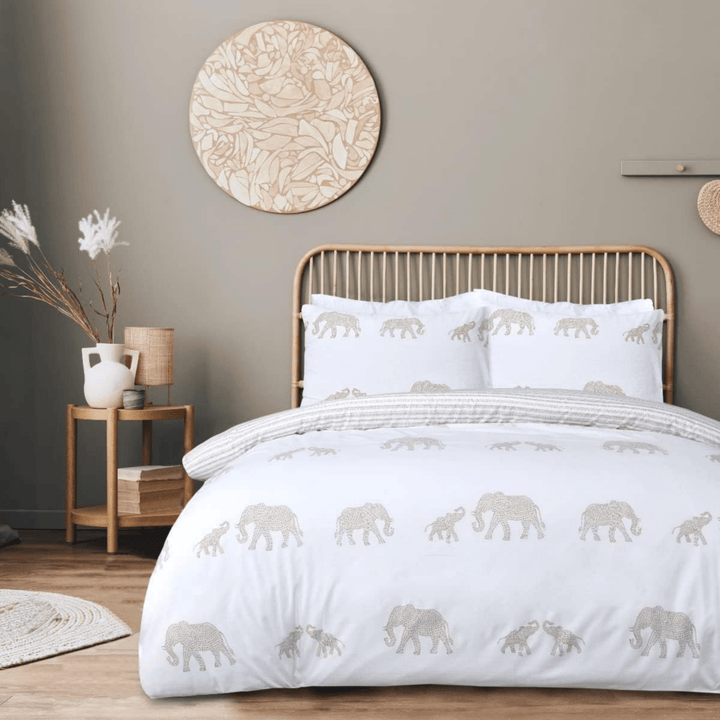 Elephant Seersucker Superking Duvet Set from You Know Who's