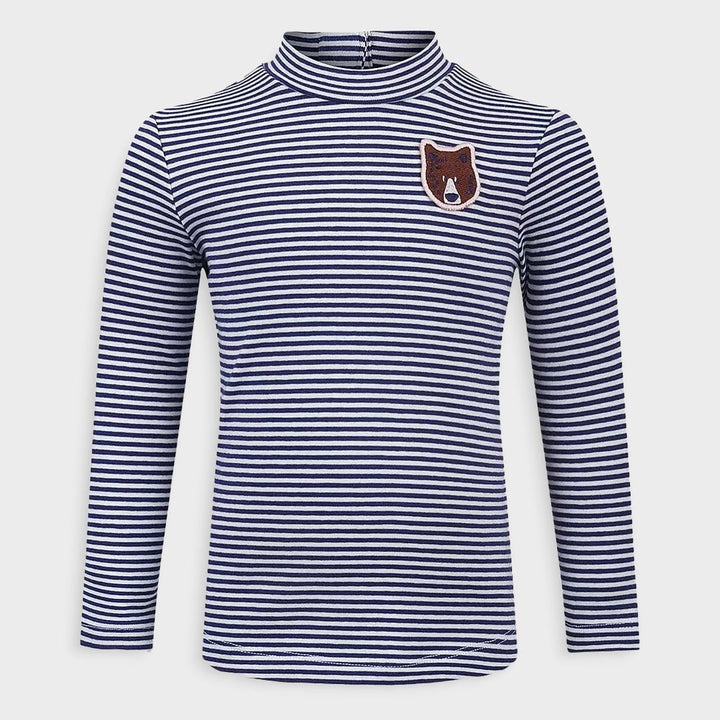 Ex Store Girls Long Sleeved Striped Bear Top from You Know Who's