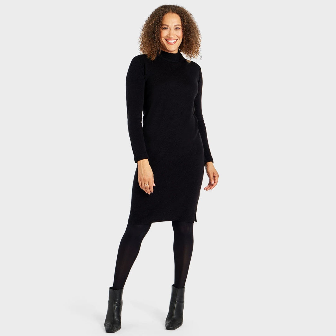 Ex Store Ladies Black Knitted Dress from You Know Who's