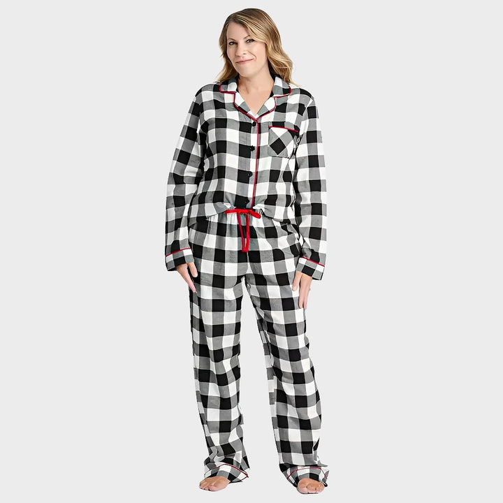 Ex Store Ladies Buffalo Check Brushed Cotton Pyjamas from You Know Who's