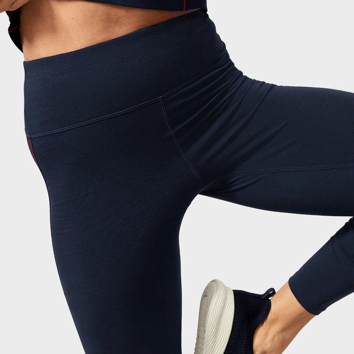 Ex Store Ladies Go Move Navy High Waisted Gym Leggings from You Know Who's