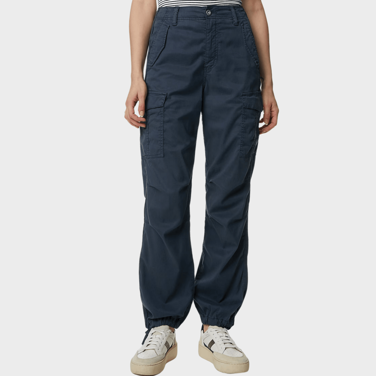 Ex Store Ladies Navy Lyocell Rich Cargo Trousers from You Know Who's