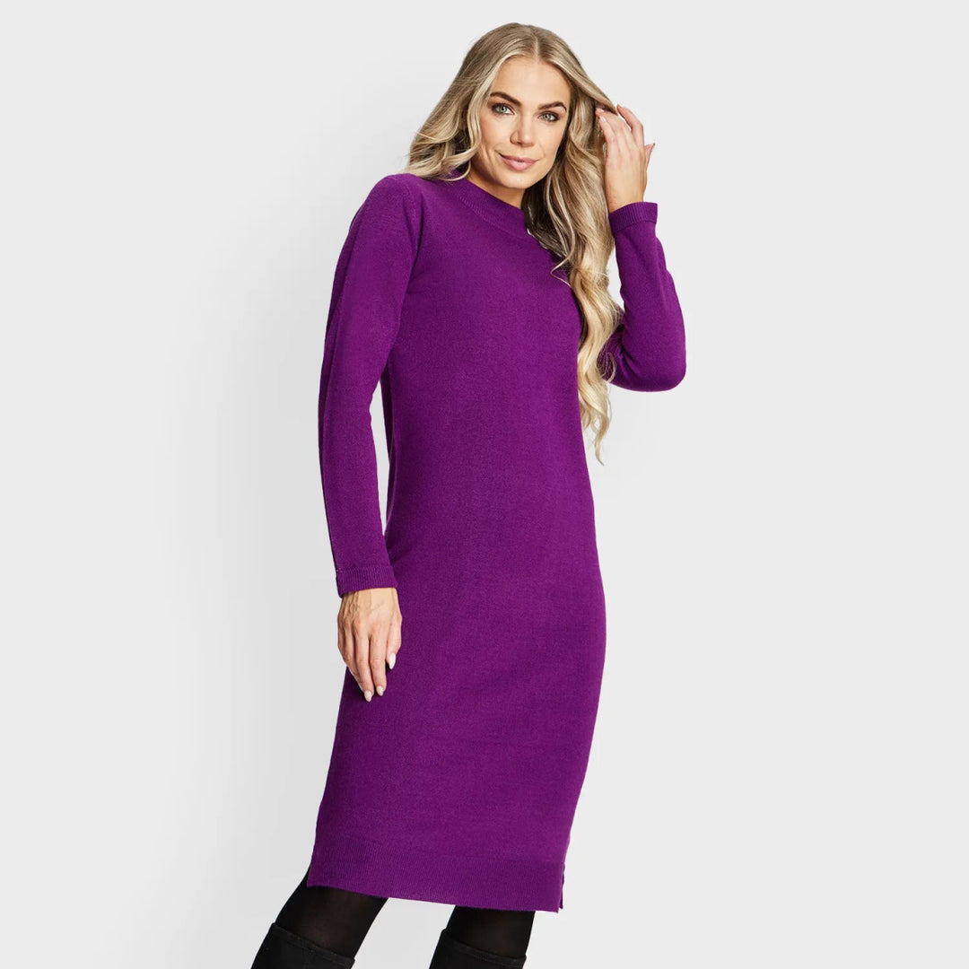 Ex Store Ladies Plum Knitted Dress from You Know Who's