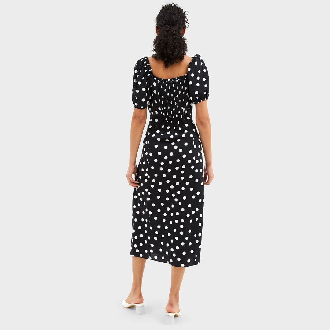 Ex Store Ladies Polka Dot Shirred Dress from You Know Who's