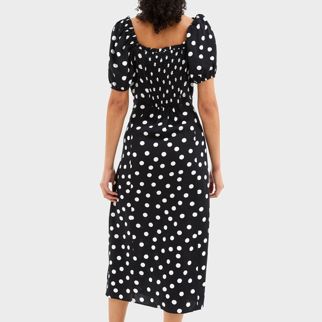 Ex Store Ladies Polka Dot Shirred Dress from You Know Who's