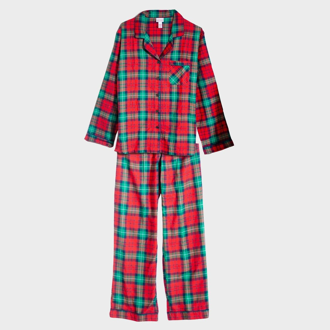 Ex Store Ladies Red Tartan Brushed Cotton Pyjamas from You Know Who's