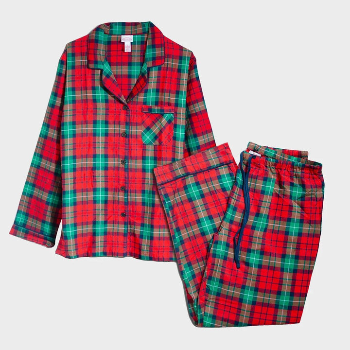 Ex Store Ladies Red Tartan Brushed Cotton Pyjamas from You Know Who's