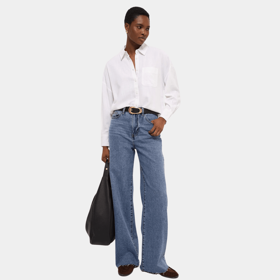 Ex Store Ladies White Linen Shirt from You Know Who's